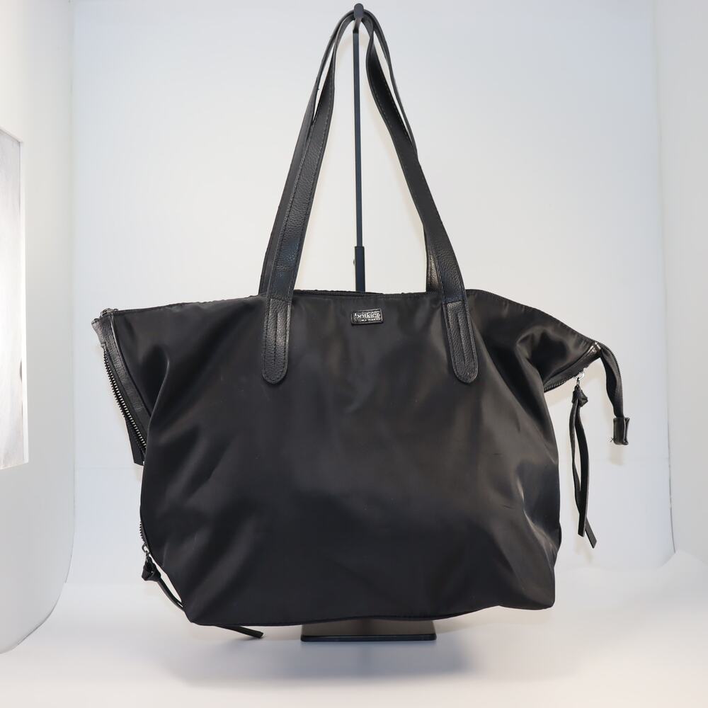 Botkier Black Nylon‎ & Leather Trim Zip Tote Bag